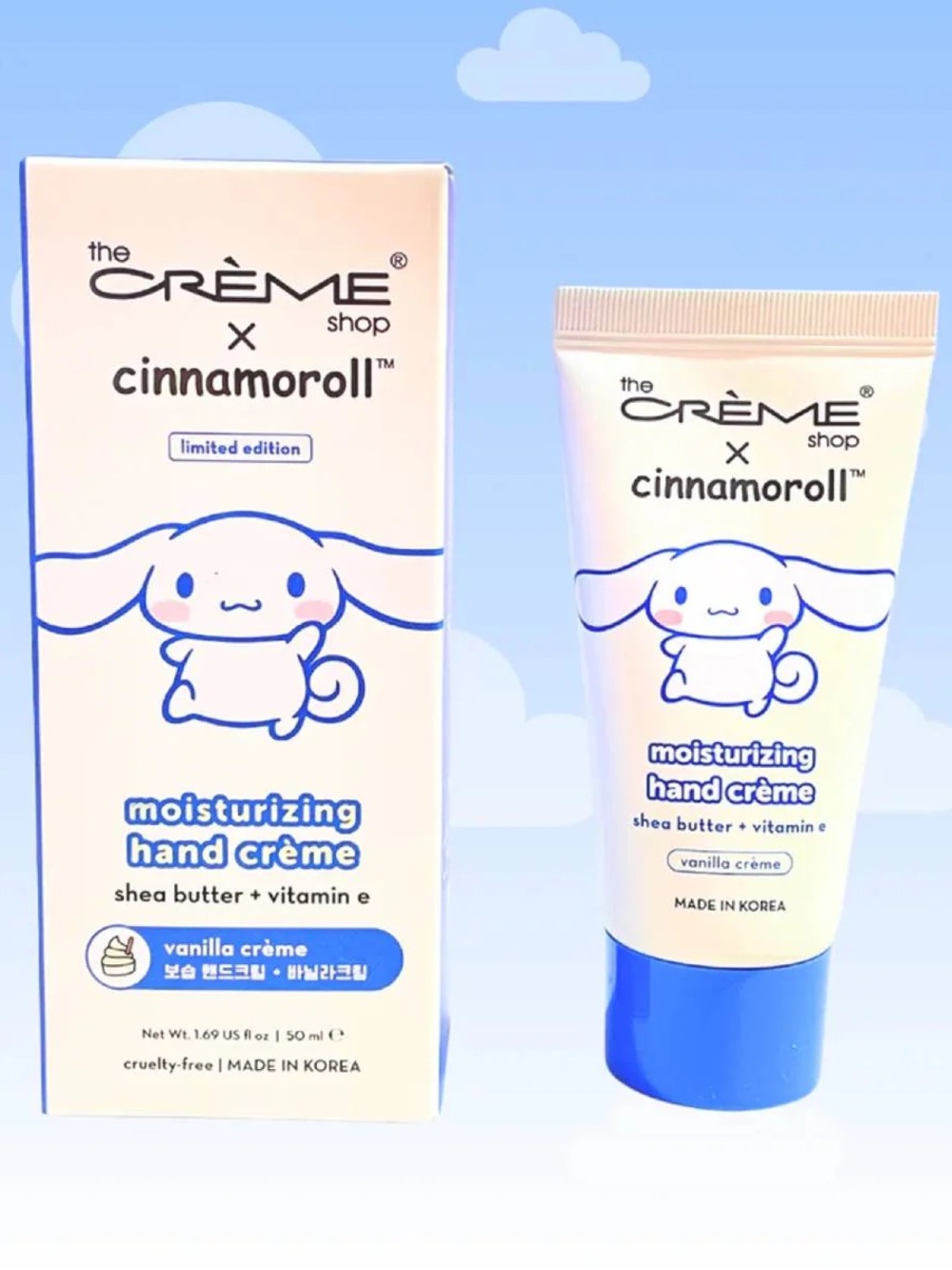 The Crème Shop x Cinnamoroll Moisturizing Hand Crème — White & Blue